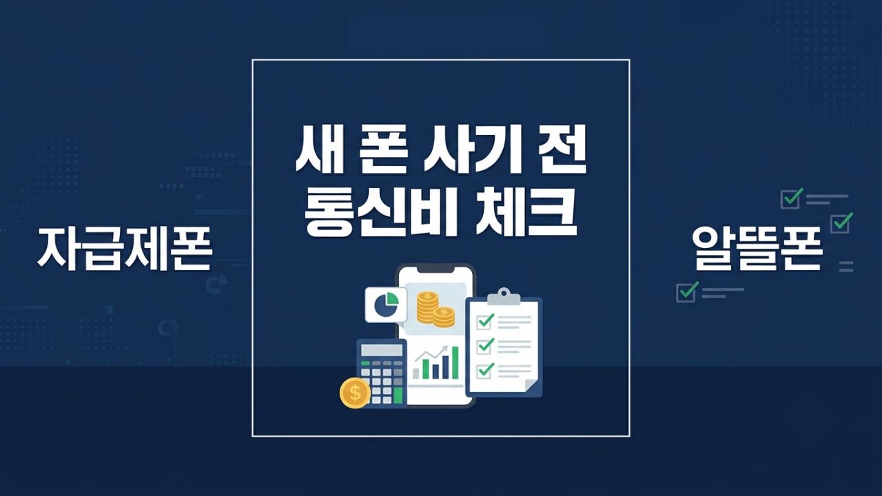 새 폰 구매 전 자급제폰과 알뜰폰 통신비를 비교하는 체크리스트