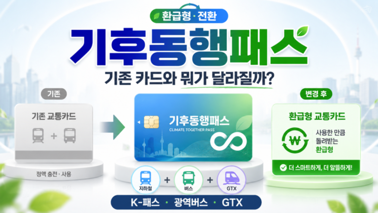 기후동행패스 환급형 전환과 기존 기후동행카드 차이 안내