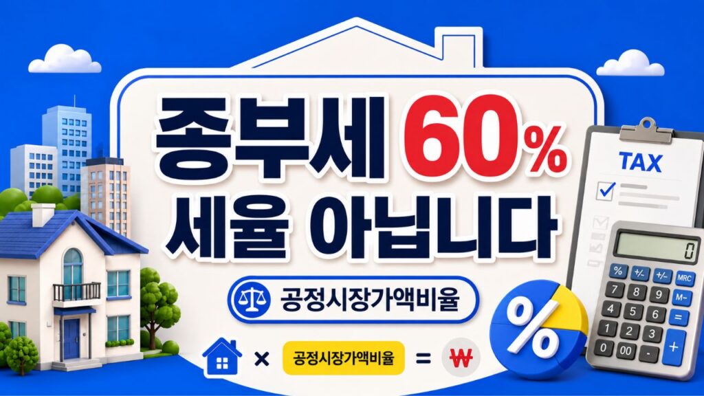 종부세 공정시장가액비율 60%가 세율이 아니라는 점을 설명하는 썸네일