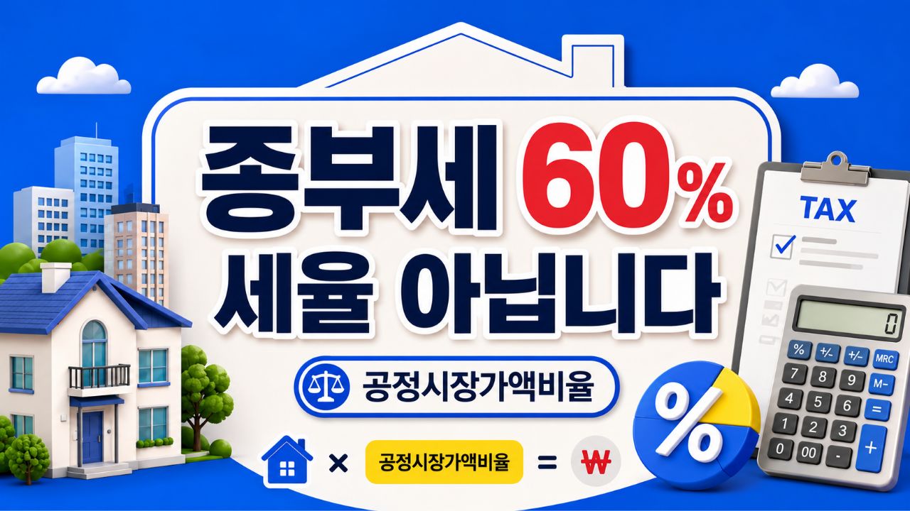 종부세 공정시장가액비율 60%가 세율이 아니라는 점을 설명하는 썸네일